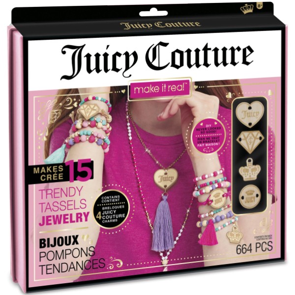 Фото - Набір для виготовлення прикрас Make it Real Juicy Couture Модні прикраси з пензлями 664 шт. (MR4415)